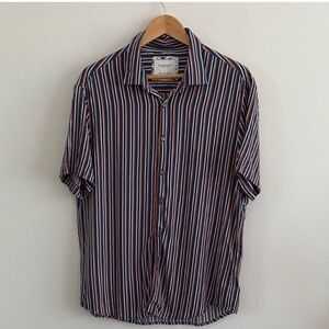 Striped Men's Shirt Demin & Flower